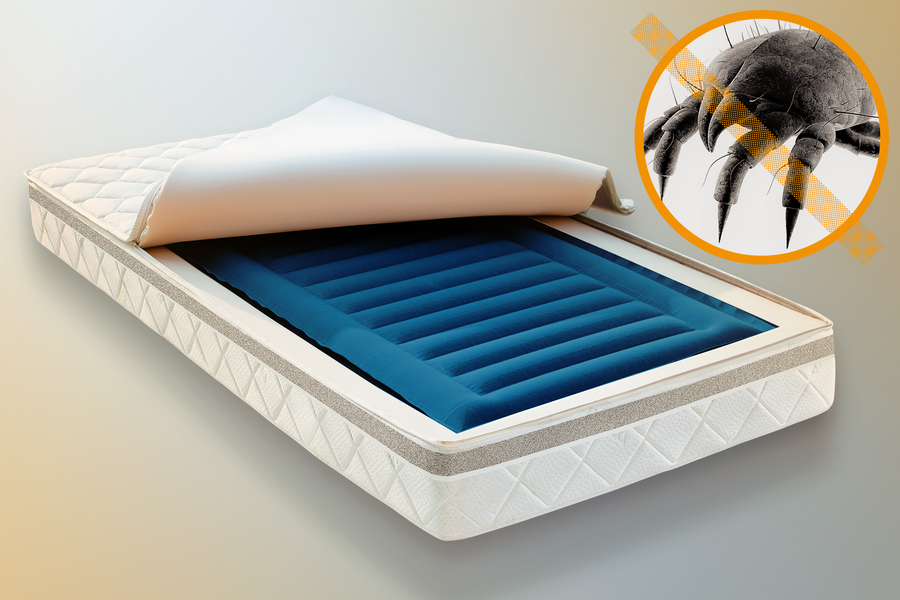 Allergiker-Matratze mit Luftkern